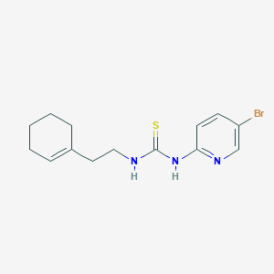 molecular formula C14H18BrN3S B1673242 1-(5-Bromopyridin-2-yl)-3-[2-(cyclohexen-1-yl)ethyl]thiourea CAS No. 149486-68-0