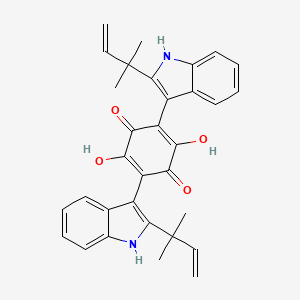 molecular formula C32H30N2O4 B1673249 Hinnuliquinone CAS No. 78860-37-4