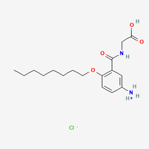 Hippuric acid, 5-amino-2-(octyloxy)-, hydrochloride