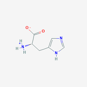 molecular formula C6H9N3O2 B1673261 Histidine CAS No. 71-00-1
