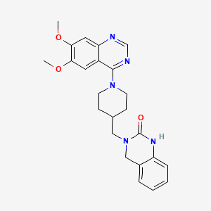 molecular formula C24H27N5O3 B1673263 3-[[1-(6,7-Dimethoxyquinazolin-4-Yl)piperidin-4-Yl]methyl]-1,4-Dihydroquinazolin-2-One CAS No. 130017-40-2