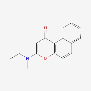 molecular formula C16H15NO2 B1673265 1H-NAPHTHO(2,1-b)PYRAN-1-ONE, 3-(ETHYLMETHYLAMINO)- CAS No. 52053-74-4