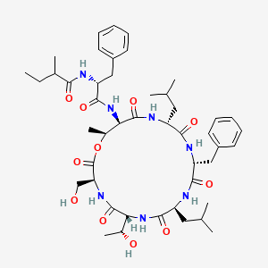 molecular formula C46H67N7O11 B1673271 Kahalalide A CAS No. 179733-11-0