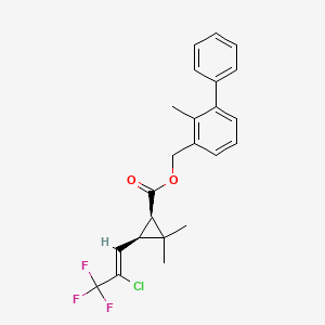 molecular formula C23H22ClF3O2 B1673285 Bifenthrin CAS No. 439680-76-9