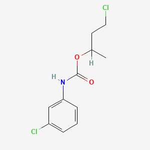 molecular formula C11H13Cl2NO2 B1673292 3-Chloro-1-methylpropyl (3-chlorophenyl)carbamate CAS No. 3240-85-5