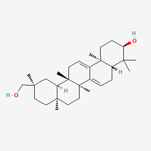 molecular formula C30H48O2 B1673296 3,29-O-Dibenzoyloxykarounidiol CAS No. 118117-31-0