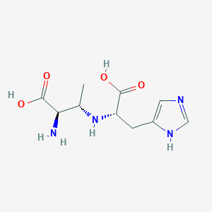molecular formula C10H16N4O4 B1673305 Histidinomethylalanine CAS No. 88495-09-4