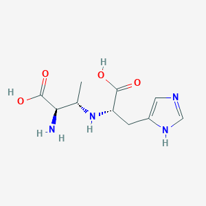 B1673305 (2R,3S)-2-amino-3-[[(1S)-1-carboxy-2-(1H-imidazol-5-yl)ethyl]amino]butanoic acid CAS No. 88495-09-4