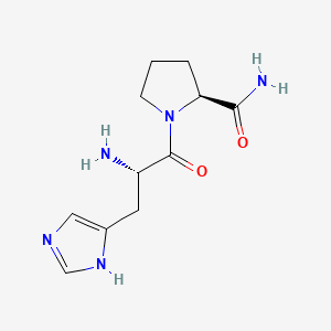 molecular formula C11H17N5O2 B1673307 Histidylprolineamide CAS No. 33605-69-5