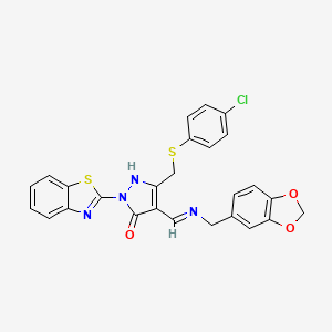 molecular formula C26H19ClN4O3S2 B1673321 F0911-7667 CAS No. 361198-09-6