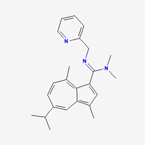 molecular formula C26H33N3 B1673324 N,N,3,8-tetramethyl-5-propan-2-yl-N'-(pyridin-2-ylmethyl)azulene-1-carboximidamide CAS No. 186086-10-2