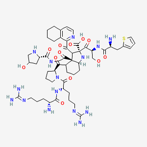 molecular formula C53H77N15O12S B1673327 Hoe 140, desarg(10)- CAS No. 138680-92-9