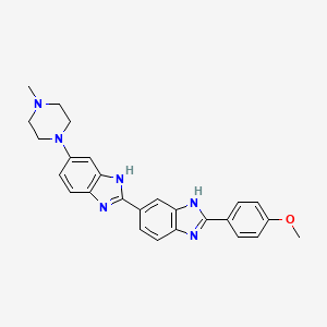 molecular formula C26H26N6O B1673328 2-(4-methoxyphenyl)-6-[6-(4-methylpiperazin-1-yl)-1H-benzimidazol-2-yl]-1H-benzimidazole CAS No. 23623-06-5