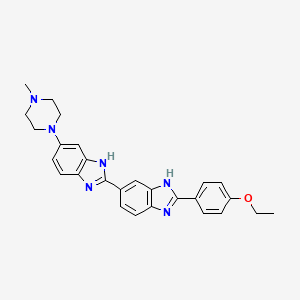 molecular formula C27H28N6O B1673329 Bisbenzimide CAS No. 23491-52-3