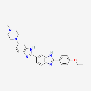 molecular formula C27H31Cl3N6O B1673329 Hoechst 33342 CAS No. 23491-52-3