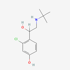 molecular formula C12H18ClNO2 B1673332 1-(2-Chloro-4-hydroxyphenyl)-tert-butylaminoethanol CAS No. 58020-43-2