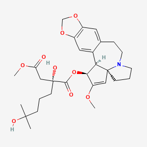 molecular formula C29H39NO9 B1673347 Omacetaxine mepesuccinate;HHT CAS No. 26833-87-4