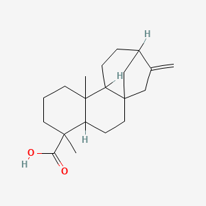 molecular formula C20H30O2 B1673352 5,9-Dimethyl-14-methylidenetetracyclo[11.2.1.01,10.04,9]hexadecane-5-carboxylic acid CAS No. 6730-83-2