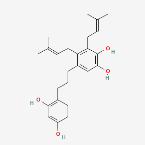 molecular formula C25H32O4 B1673358 Kazinol F CAS No. 104494-35-1