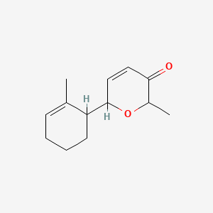 B1673374 6-methyl-2-(2-methylcyclohex-2-en-1-yl)-2H-pyran-5-one CAS No. 139036-51-4