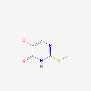 molecular formula C6H8N2O2S B167340 5-Methoxy-2-(methylthio)pyrimidin-4-ol CAS No. 1671-08-5