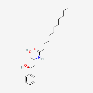molecular formula C22H37NO3 B1673406 N-[(1R,3S)-3-Hydroxy-1-(hydroxymethyl)-3-phenylpropyl]dodecanamide CAS No. 383418-30-2
