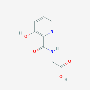 molecular formula C8H8N2O4 B1673407 N-[(3-羟基吡啶-2-基)羰基]甘氨酸 CAS No. 3458-69-3