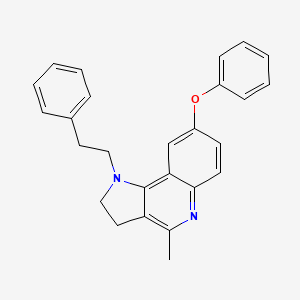molecular formula C26H24N2O B1673418 4-methyl-8-phenoxy-1-(2-phenylethyl)-2,3-dihydropyrrolo[3,2-c]quinoline CAS No. 936622-80-9