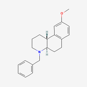 molecular formula C21H25NO B1673424 9-Methoxy-4-benzyl-1,2,3,4,4a,5,6,10b-octahydrobenzo(f)quinoline CAS No. 110270-70-7
