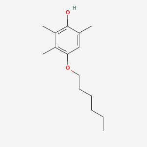 molecular formula C15H24O2 B1673425 1-O-Hexyl-2,3,5-trimethylhydroquinone CAS No. 148081-72-5