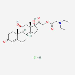 molecular formula C27H42ClNO6 B1673444 Hydrocortamate hydrochloride CAS No. 125-03-1