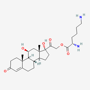 molecular formula C27H42N2O6 B1673446 Hydrocortisone-21-lysinate CAS No. 95924-98-4