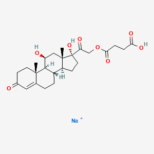 molecular formula C25H34NaO8 B1673451 Hydrocortisone 21-hemisuccinate sodium salt CAS No. 125-04-2
