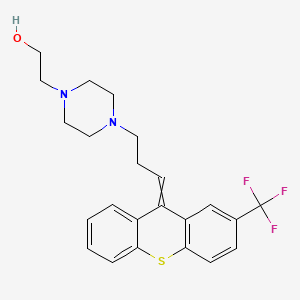 molecular formula C23H25F3N2OS B1673465 2-[4-[3-[2-(Trifluoromethyl)-9-thioxanthenylidene]propyl]-1-piperazinyl]ethanol CAS No. 2709-56-0