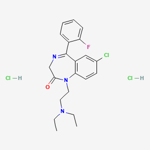 molecular formula C21H25Cl3FN3O B1673478 氟西泮盐酸盐 CAS No. 1172-18-5
