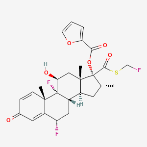 molecular formula C27H29F3O6S B1673492 Fluticasone furoate CAS No. 397864-44-7
