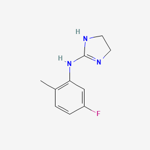 molecular formula C10H12FN3 B1673495 Flutonidine CAS No. 28125-87-3