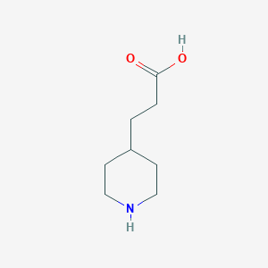 molecular formula C8H15NO2 B167350 3-哌啶-4-基丙酸 CAS No. 1822-32-8