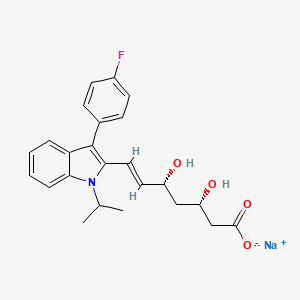 molecular formula C24H26FNNaO4 B1673504 (3S,5R)-fluvastatin sodium CAS No. 93957-55-2