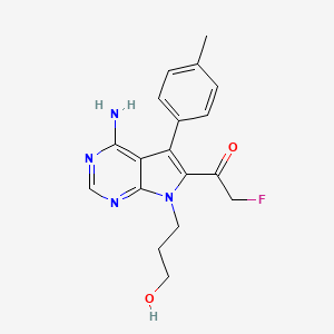 molecular formula C18H19FN4O2 B1673510 (Iso)-Z-VAD(OMe)-FMK CAS No. 821794-92-7