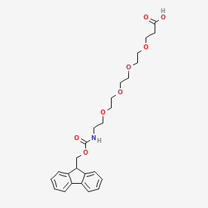 molecular formula C26H33NO8 B1673514 1-(9H-Fluoren-9-yl)-3-oxo-2,7,10,13,16-pentaoxa-4-azanonadecan-19-oic acid CAS No. 557756-85-1