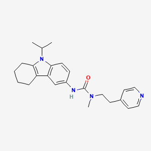 1-Methyl-3-(9-propan-2-yl-5,6,7,8-tetrahydrocarbazol-3-yl)-1-(2-pyridin-4-ylethyl)urea