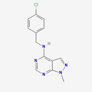 N-[(4-Chlorophenyl)methyl]-1-Methyl-1h-Pyrazolo[3,4-D]pyrimidin-4-Amine