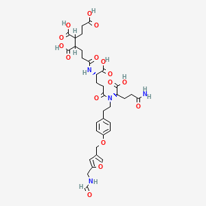 L-Glutamine, N-(2-(4-((5-((formylamino)methyl)-3-furanyl)methoxy)phenyl)ethyl)-N2-(N-(4,5,7-tricarboxy-1-oxoheptyl)-L-gamma-glutamyl)-