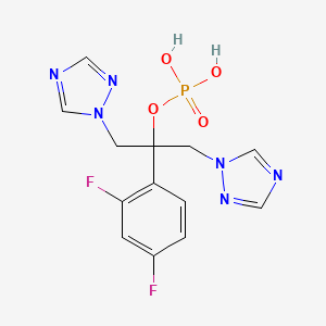 molecular formula C13H13F2N6O4P B1673567 Fosfluconazole CAS No. 194798-83-9
