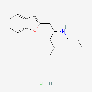 molecular formula C16H24ClNO B1673589 (R)-1-(benzofuran-2-yl)-N-propylpentan-2-amine hydrochloride CAS No. 265130-22-1