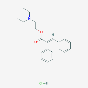 molecular formula C21H26ClNO2 B167360 2-(Diethylamino)ethyl (benzylidene)phenylacetate hydrochloride CAS No. 1679-81-8