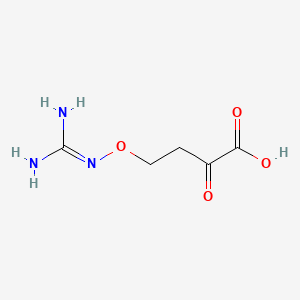 molecular formula C5H9N3O4 B1673604 alpha-Keto-gamma-guanidinooxybutyrate CAS No. 17774-31-1