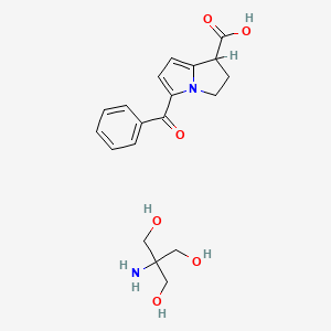 molecular formula C19H24N2O6 B1673618 1,3-dihydroxy-2-(hydroxymethyl)propan-2-aminium 5-benzoyl-2,3-dihydro-1H-pyrrolizine-1-carboxylate CAS No. 74103-07-4