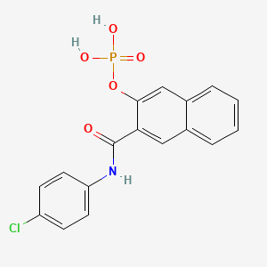 N-(4-Chlorophenyl)-3-(phosphonooxy)naphthalene-2-carboxamide